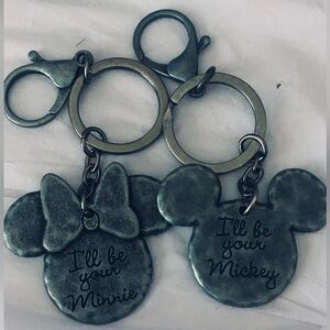 Set of Minnie and Mickey Keychains